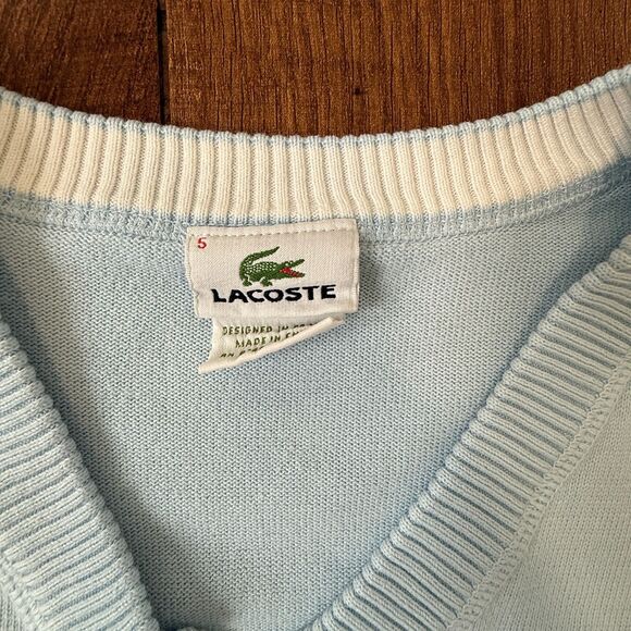 Lacoste Sweater Mens Small Crewneck Pullover Embroidered Croc Casual - Picture 3 of 11